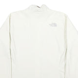 THE NORTH FACE Womens White Softshell Jacket L Polyester Blend Zip Performance