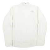 THE NORTH FACE Womens White Softshell Jacket L Polyester Blend Zip Performance