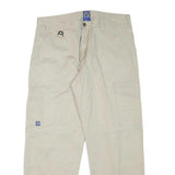 PRO JOB Mens Cotton Blend Beige Relaxed Straight Trousers W34 L28 Workwear Style
