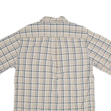 CARHARTT Mens Beige & Blue Check Shirt L Cotton Blend Casual Workwear Short