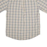 CARHARTT Mens Beige & Blue Check Shirt L Cotton Blend Casual Workwear Short