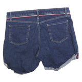 TOMMY HILFIGER Womens Shorts Blue Denim Casual M W34 Rolled Hem