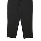 DEVILLE Womens Black Pinstripe Relaxed Straight Trousers W28 L24 Polyester Zip