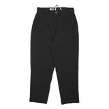 DEVILLE Womens Black Pinstripe Relaxed Straight Trousers W28 L24 Polyester Zip