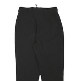 DEVILLE Womens Black Pinstripe Relaxed Straight Trousers W28 L24 Polyester Zip