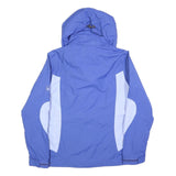 JACK WOLFSKIN Womens Blue & Light Blue Outdoor Jacket M Polyester Zip Hooded