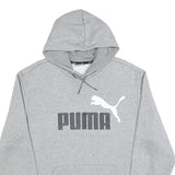 PUMA Mens Grey Hoodie XL Cotton Blend Pullover Hooded Sweatshirt