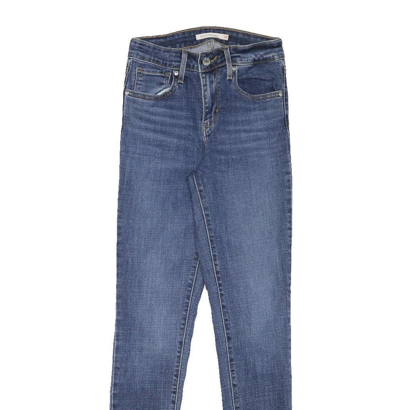 LEVI'S Womens Jeans Blue Slim Skinny Denim Medium W23 L29 Classic Zip Cotton