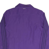 ADIDAS Womens Purple Classic Jacket UK 14 Polyester Blend Zip Sportswear