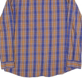 PIERRE CARDIN Mens Blue & Brown Check Shirt XL Modern Fit Casual Long Sleeve