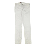 LEVI'S 519 Mens Cotton Blend White Slim Straight Trousers W30 L34 Stylish