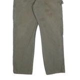 DICKIES Mens Cotton Blend Green Relaxed Straight Trousers W33 L32 Casual