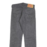LEVI'S 501 Mens Jeans Grey Regular Straight Denim W31 L29 Button Cotton Blend