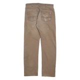 DICKIES Mens Regular Fit Straight Leg Denim Brown W34 L32 Workwear Cotton Blend