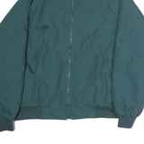 COLUMBIA Womens Green & Purple Outdoor Jacket XL Polyester Zip Plain Casual