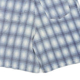 SOSTANZA Womens Shorts Blue Casual Plaid XS W26 Cotton Blend Comfortable Fit