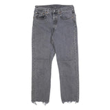 LEVI'S 501 Womens Jeans Blue Regular Straight Denim Medium W27 L23 Raw Edge