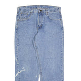 CARHARTT Mens Relaxed Light Blue Denim Jeans W34 L30 Workwear Zip Closure