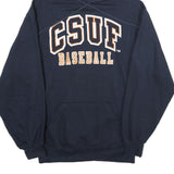 BADGERSPORT Mens Navy CSUF Baseball Hoodie M Cotton Pullover