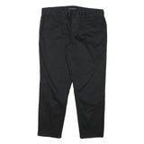 CALVIN KLEIN Womens Cotton Blend Black Slim Tapered Trousers W32 L25