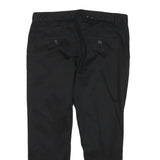 CALVIN KLEIN Womens Cotton Blend Black Slim Tapered Trousers W32 L25