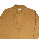 PULL&BEAR Womens Beige Coach Jacket XL Polyester Blend Woven Plain Relaxed Fit