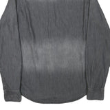 DIESEL Mens Grey Denim Shirt M Long Sleeve Casual Button Pocket Fashion
