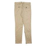 KIOMI Mens Cotton Blend Beige Slim Straight Trousers W29 L30 Classic Zip Pockets