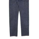 J.CREW Mens Slim Dark Blue Denim Jeans W32 L34 Button Closure Classic Fit