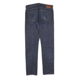 J.CREW Mens Slim Dark Blue Denim Jeans W32 L34 Button Closure Classic Fit