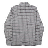 LEVI'S Mens Grey & Maroon Check Shirt M Cotton Casual Button-Up