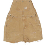 CARHARTT Womens Beige Straight Canvas Square Neck Sleeveless Loose Dungarees S
