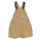 CARHARTT Womens Beige Straight Canvas Square Neck Sleeveless Loose Dungarees S