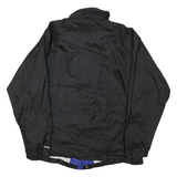 Mens Black & Blue Outdoor Jacket M Polyester Blend Microfibre Plain Zip Stand-Up