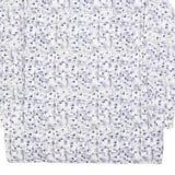 BREMO Mens White & Purple Abstract Print Shirt L Long Sleeve Button Cotton