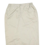 LEE Womens Beige Cotton Blend Straight Knee Length Woven Skirt M Casual