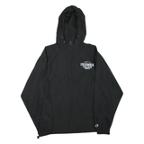 CHAMPION Mens Black Columbia College Zip Jacket S Polyester Blend Hooded