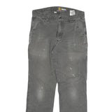 CARHARTT Mens Grey Cotton Blend Regular Fit Straight Leg Trousers W32 L32