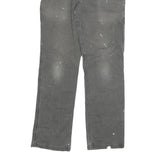 CARHARTT Mens Grey Cotton Blend Regular Fit Straight Leg Trousers W32 L32