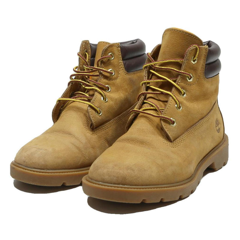 TIMBERLAND Boys Classic 6 Inch Ankle Boots Girls Lace-Up Leather UK 5 Tough