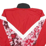 DESSE SPORTS Mens Red & White Sports Nylon Jacket M Zip Retro Pixel Pattern