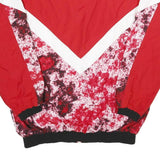 DESSE SPORTS Mens Red & White Sports Nylon Jacket M Zip Retro Pixel Pattern