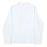 TOMMY HILFIGER Womens White & Pale Yellow Striped Shirt XL Button Front Cotton