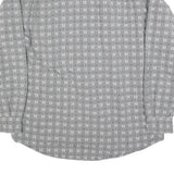 MARLBORO Mens Grey Shirt L Cotton Blend Retro Classic Pattern Long Sleeve