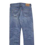 LEVI'S 501 Mens Jeans Blue Regular Straight Denim Medium W33 L34 Classic Button