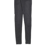 LEVI'S Womens Jeans Black Slim Skinny Denim Light W24 L32 Stylish Zip Closure