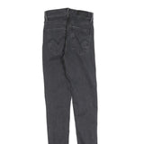 LEVI'S Womens Jeans Black Slim Skinny Denim Light W24 L32 Stylish Zip Closure