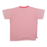 WHITE STAG Womens Red & White Stripe Graphic T-Shirt L Short Sleeve Crew Neck