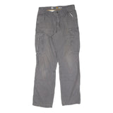 CARHARTT Mens Cotton Grey Regular Fit Straight Leg Trousers W34 L34 Workwear