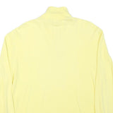 BEGNER Mens Yellow Cotton Blend 1/4 Zip M Sweatshirt Pullover Casual Comfortable
